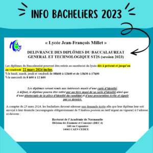 Info bacheliers 2023