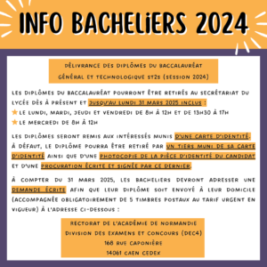 remise diplômes bacheliers 2024