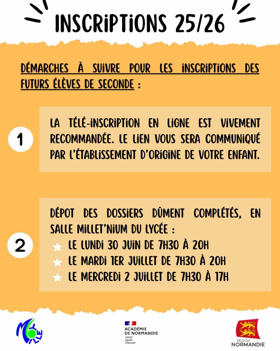 Inscriptions 2025/2026