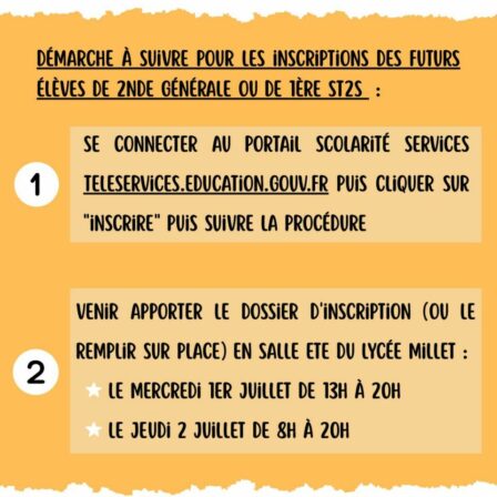 Inscriptions 2026/2027