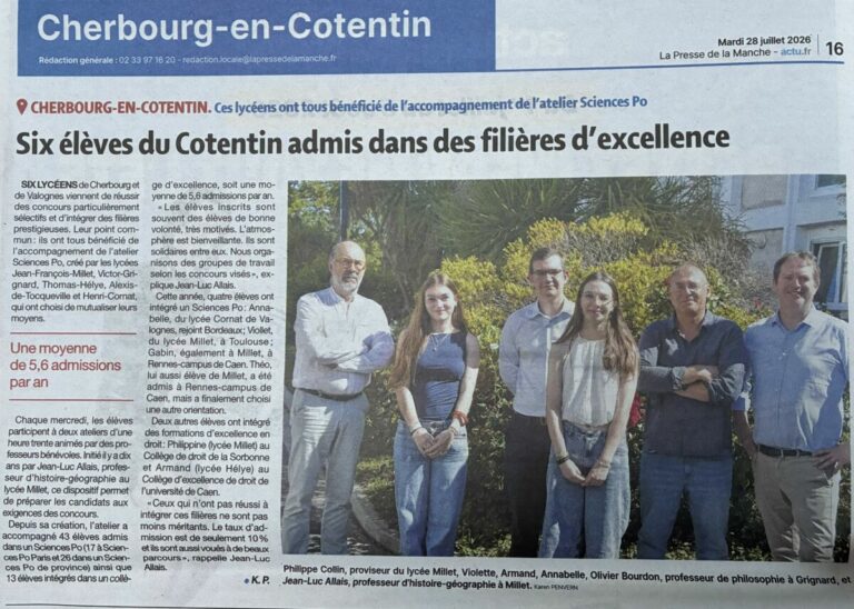 Atelier Sciences Po article résultats 2026