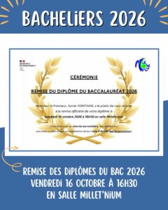 Cérémonie officielle de remise du Baccalauréat